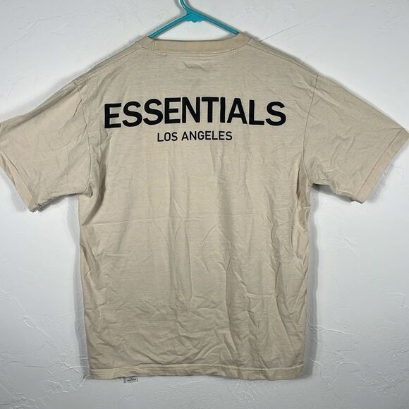 🔥🔥 ESSENTIALS LOS ANGELES Streetwear Cream RARE T-Shirt Size LARGE - PERFECT - Picture 5 of 9